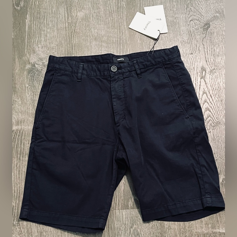 THEORY***Navy Zaine Shorts***Size 28 $175